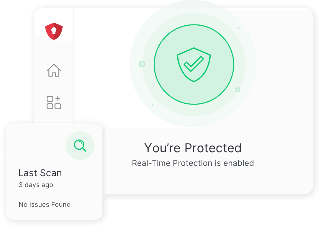Image showing an example of the TotalAV&trade; app interface